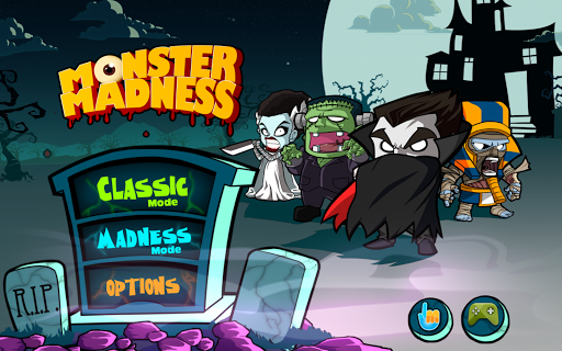 Monster Madness main menu